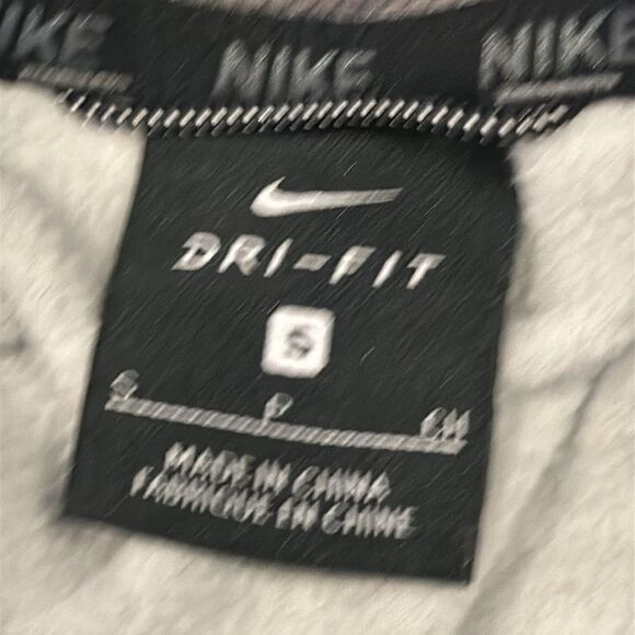 Nike Boys Dri-Fit Two Tone Logo Grey Hooded Sweatshirt- Size S - Picture 6 of 8